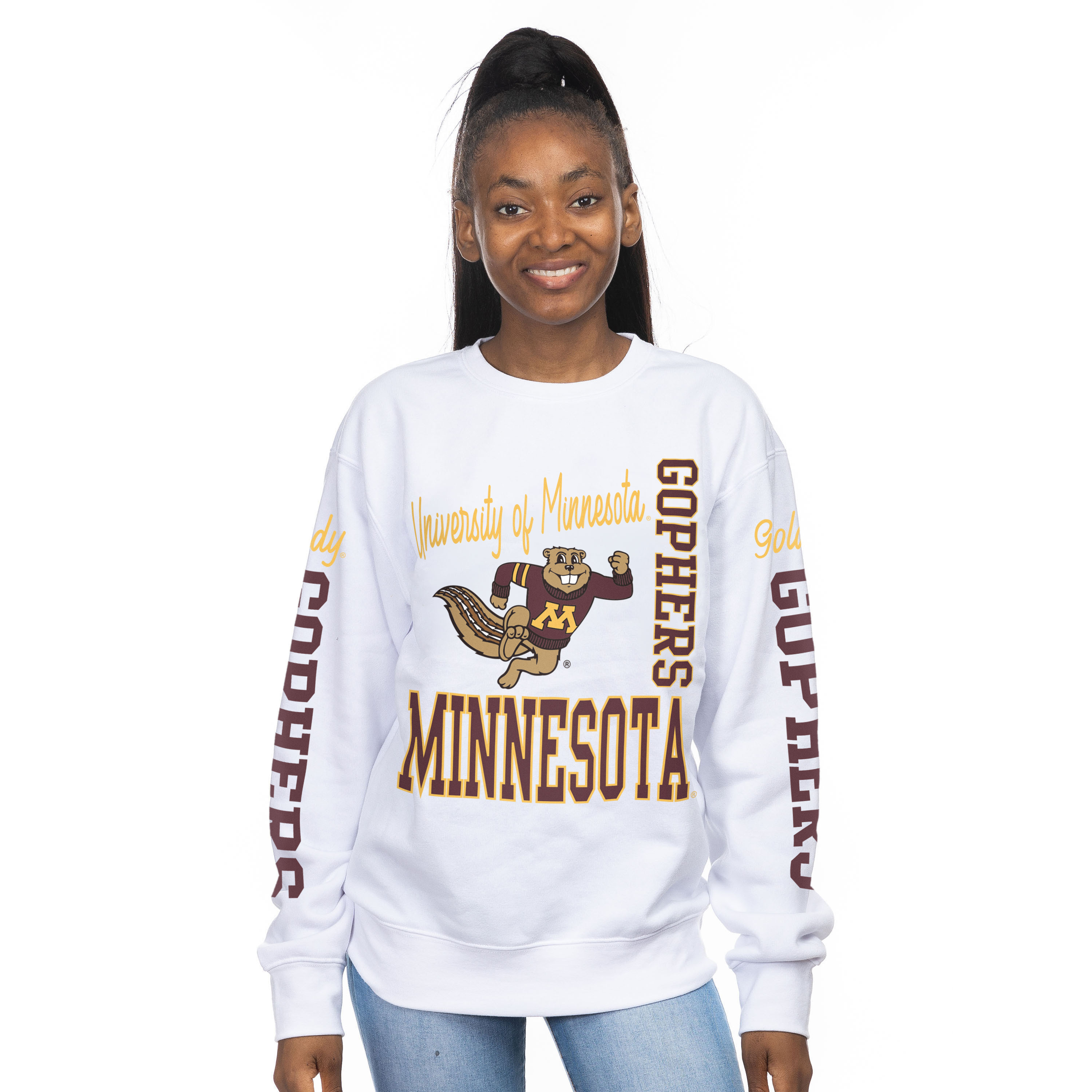 University Minnesota スウェット Zoozatz University of Minnesota Women's Crewneck Sweatshirt